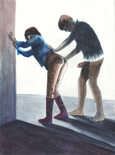 Tekening getiteld "Danseurs" door Rajahfoo, Origineel Kunstwerk, Inkt