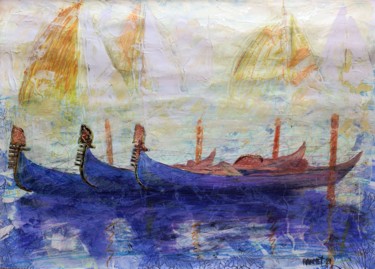 Σχέδιο με τίτλο "Gondola Dream of Sa…" από Rakhmet Redzhepov, Αυθεντικά έργα τέχνης, Ακρυλικό
