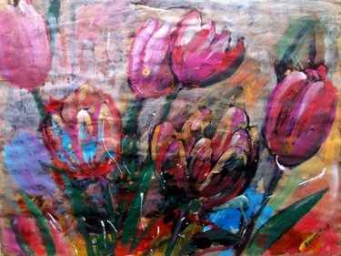 Malarstwo zatytułowany „Fantasy with Flower…” autorstwa Rakhmet Redzhepov, Oryginalna praca, Akryl