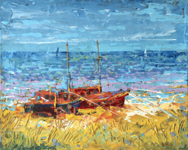 Painting titled "Old Boats." by Rakhmet Redzhepov, Original Artwork, Acrylic