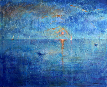 Картина под названием "Calm Before the Thu…" - Rakhmet Redzhepov, Подлинное произведение искусства, Акрил Установлен на карт…