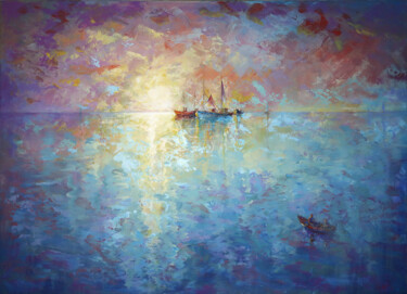 Painting titled "Sunrise 1." by Rakhmet Redzhepov, Original Artwork, Acrylic
