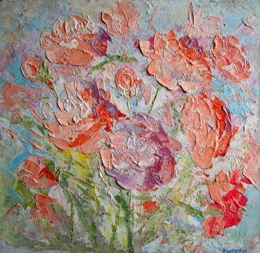 Painting titled "Roses 12" by Rakhmet Redzhepov, Original Artwork, Oil