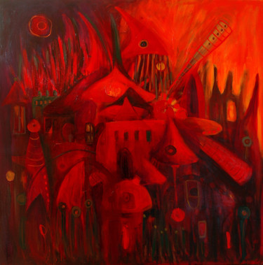 绘画 标题为“Old Windmill” 由Justyna Ralicka, 原创艺术品, 油