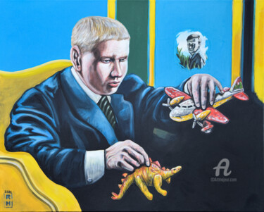 Schilderij getiteld "Das Spiel" door Ralph Hackeland, Origineel Kunstwerk, Acryl