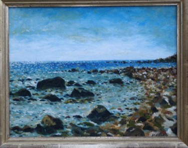 Painting titled "Rocky Shore" by Ralph Papa, Original Artwork