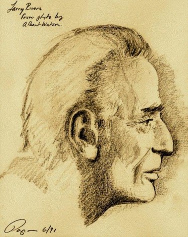 Drawing titled "Drawing of artist L…" by Ralph Papa, Original Artwork