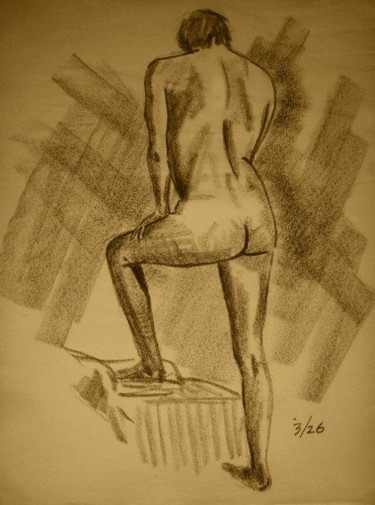 Drawing titled "Male Figure" by Ralph Papa, Original Artwork, Other