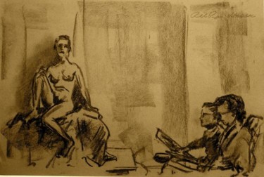 Drawing titled "Artists and Model,'…" by Ralph Papa, Original Artwork, Other