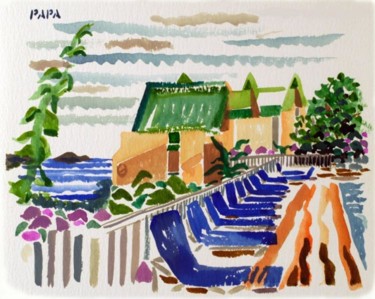Painting titled "At Megan's Bay" by Ralph Papa, Original Artwork