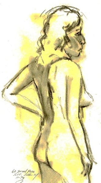 Drawing titled "Female Figure" by Ralph Papa, Original Artwork, Other