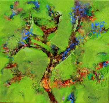 Schilderij getiteld "If Iwould be a tree" door Ramesh Terdal, Origineel Kunstwerk, Acryl