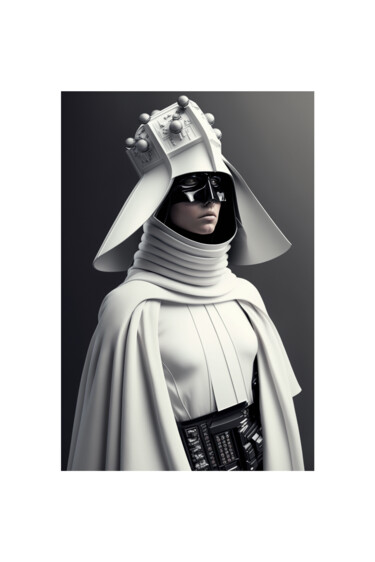 数字艺术 标题为“Nun Vader 2” 由Ramona Gliga, 原创艺术品, AI生成的图像