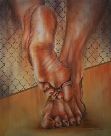 Картина под названием "Stay or Go" - Randa Hijazi, Подлинное произведение искусства, Акрил