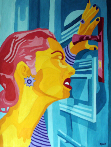 Pittura intitolato "Keyhole" da Randall Steinke, Opera d'arte originale, Olio