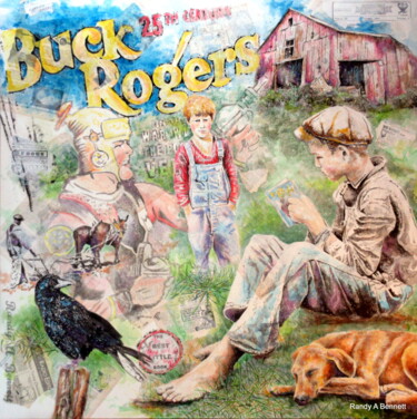 Картина под названием "BUCK ROGERS" - Randy A Bennett Art, Подлинное произведение искусства, Акрил