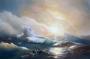 Pintura intitulada "The Ninth Wave" por Raoul Watson, Obras de arte originais, Óleo