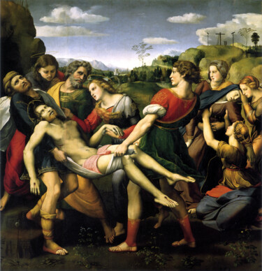 Peinture intitulée "Retable Baglioni, D…" par Raphaël, Œuvre d'art originale, Huile