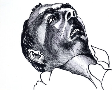 Rysunek zatytułowany „Portrait of a menta…” autorstwa Raphael Perez, Oryginalna praca, Atrament