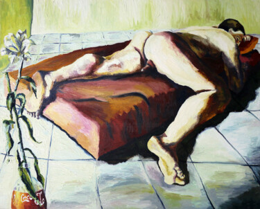 Ζωγραφική με τίτλο "nude man paintings…" από Raphael Perez, Αυθεντικά έργα τέχνης, Λάδι