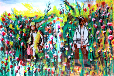 Peinture intitulée "israeli painter rap…" par Raphael Perez, Œuvre d'art originale, Acrylique
