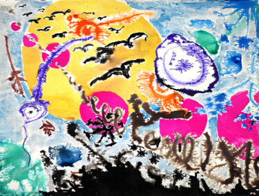 "colorful modern abs…" başlıklı Tablo Raphael Perez tarafından, Orijinal sanat, Akrilik