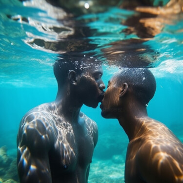 Digitale Kunst getiteld "צילומים הומוסקסואלי…" door Raphael Perez, Origineel Kunstwerk, AI gegenereerde afbeelding