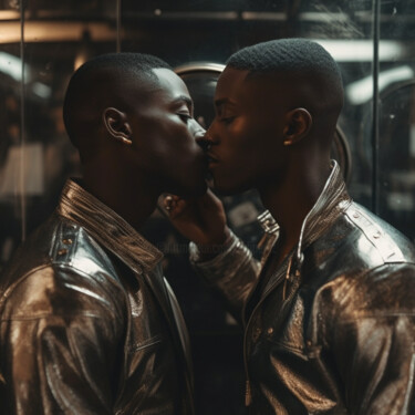 Digitale Kunst mit dem Titel "צילום הומוסקסואלי ג…" von Raphael Perez, Original-Kunstwerk, KI-generiertes Bild