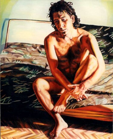 Painting titled "the thinking man er…" by Raphael Perez, Original Artwork, Acrylic