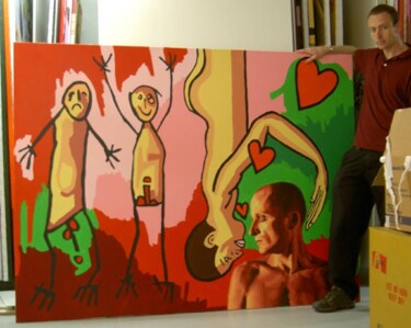 Картина под названием "paint like a child…" - Raphael Perez, Подлинное произведение искусства, Акрил