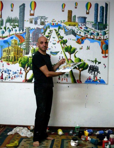 Картина под названием "naife artist painte…" - Raphael Perez, Подлинное произведение искусства, Акрил