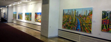 Pintura intitulada "complete exhibition…" por Raphael Perez, Obras de arte originais, Acrílico