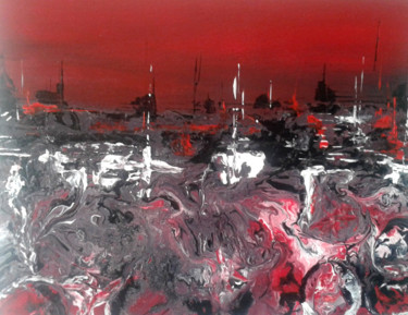 Peinture intitulée "destruction" par Alma, Œuvre d'art originale