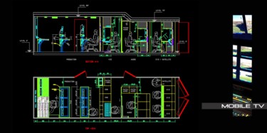 Arte digital titulada "MOBILE TV TRUCK III" por Rawson Planos, Obra de arte original, Arquitectura