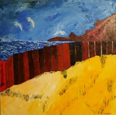 Pintura titulada "la dune" por Raymond Delafosse, Obra de arte original, Oleo