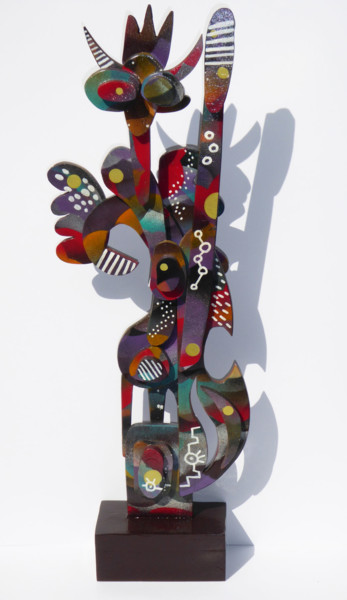 Sculpture intitulée "Esperanza in june" par Thierry Corpet (Raymond X), Œuvre d'art originale, Bois