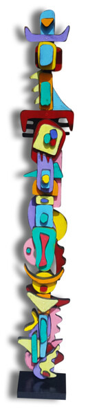 雕塑 标题为“Big Colors 1” 由Thierry Corpet (Raymond X), 原创艺术品, 木