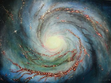 Ζωγραφική με τίτλο "Whirlpool  Picture…" από Raymundo Garza, Αυθεντικά έργα τέχνης, Λάδι