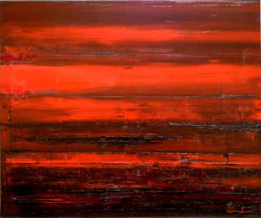 Ζωγραφική με τίτλο "RED REST" από Richard Dubure, Αυθεντικά έργα τέχνης, Λάδι