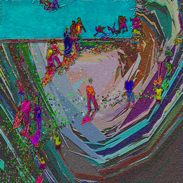 Digitale Kunst mit dem Titel "Lustgarten II" von Rea Schenk, Original-Kunstwerk, Fotomontage