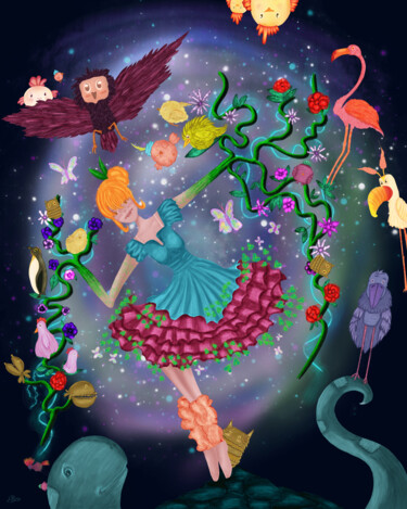数字艺术 标题为“cosmos” 由Rebeca Granda, 原创艺术品, 数字油画