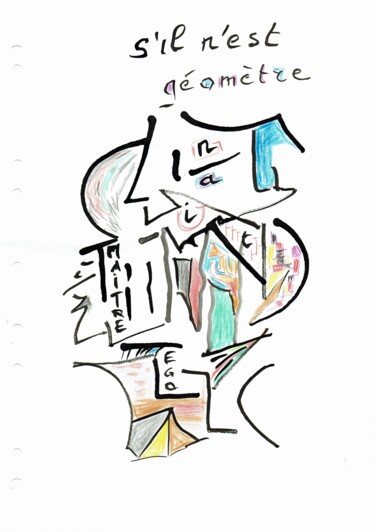 Dessin intitulée "géométrie" par Rebecca Behar, Œuvre d'art originale, Pastel