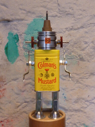 Design mit dem Titel "Colman's - Mustard" von Leferailleur02, Original-Kunstwerk, Metalle