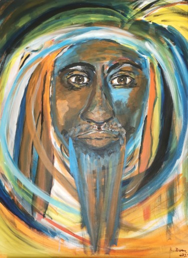 Painting titled "Wisdom" by Regina Dem, Original Artwork, Acrylic