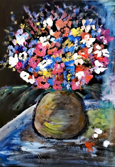 Pintura intitulada "Dreaming of Springt…" por Regina Dem, Obras de arte originais, Acrílico