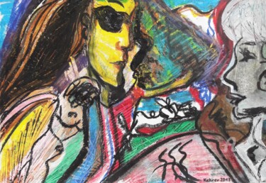 Картина под названием "Strange Connection" - Regina Kehrer, Подлинное произведение искусства, Пастель