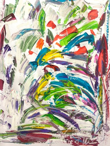 Peinture intitulée "Mouvement vers la d…" par Regine Blot, Œuvre d'art originale, Pastel