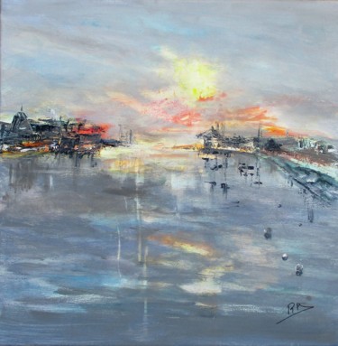 Painting titled "Port du Nord I" by Navema, Original Artwork, Acrylic