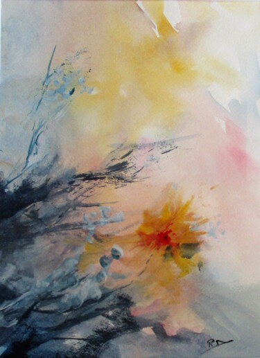 Painting titled "La Quête" by Navema, Original Artwork, Watercolor