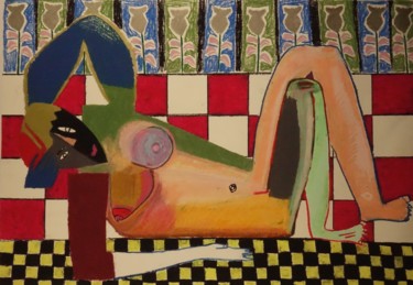 Dessin intitulée "femme nue" par Régis Duprat, Œuvre d'art originale, Pastel